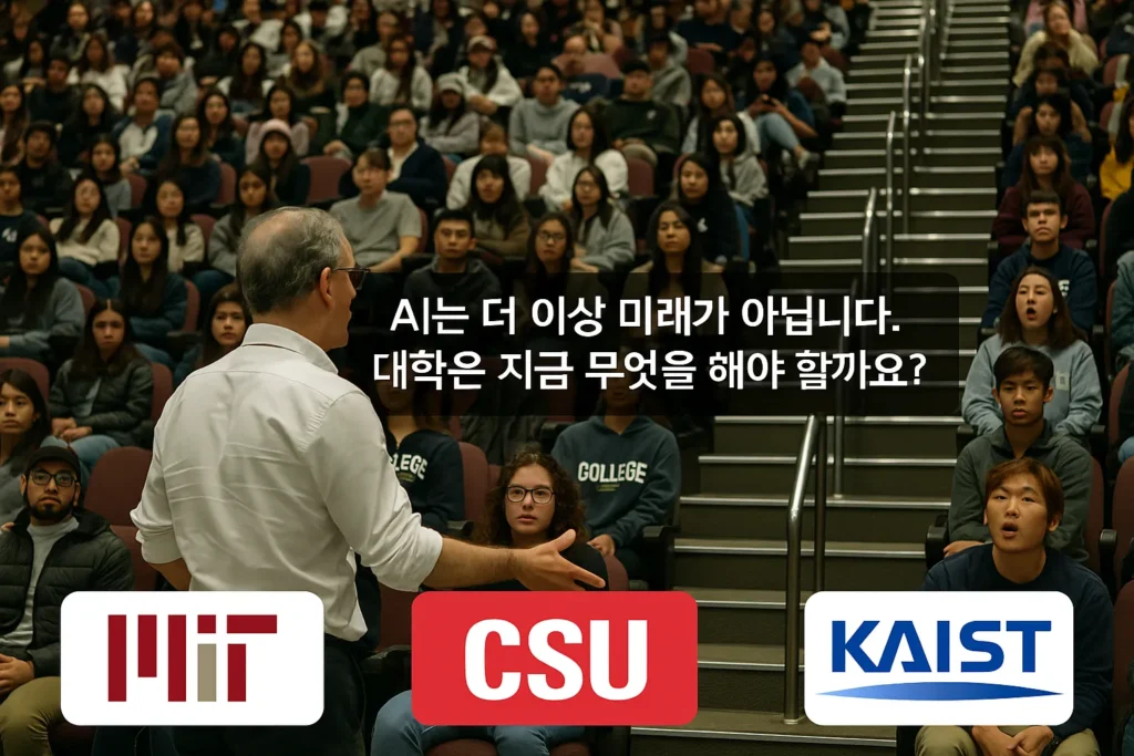 AI 대학 MIT, CSU, KAIST는 모두 AI를 대학의 중심축으로 삼아 다시 설계하고 있습니다